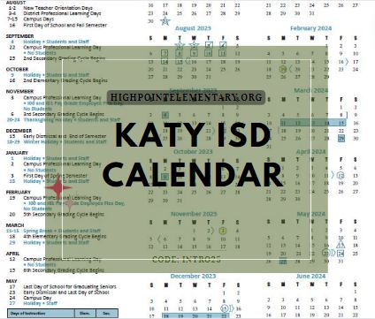 Katy ISD Calendar